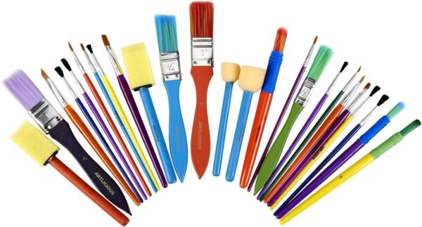 Artlicious - All Purpose Kids Paint Brush Set 25 Brushes