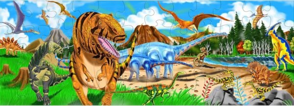 Melissa & Doug Land of Dinosaurs Floor Puzzle 48 pieces, 4 feet