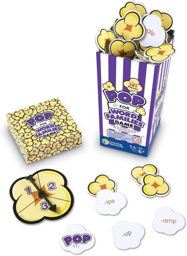 Learning Resources POP for Word Families Game, Word Families, Vocabulary and Rhyming,