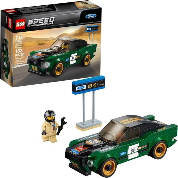 LEGO Speed Champions 1968 Ford Mustang Fastback 75884 Building Kit 183 Pieces