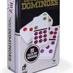 Cardinal Double 9 Color Dot Dominoes in Collectors Tin Styles Will Vary