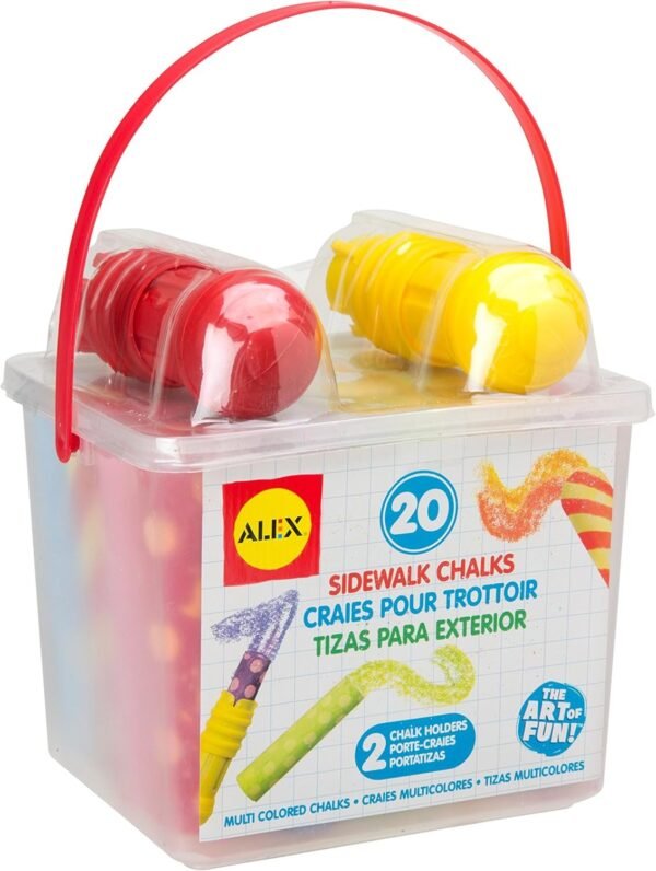 ALEX Toys Artist Studio 20 Sidewalk Chalks with 2 Holders