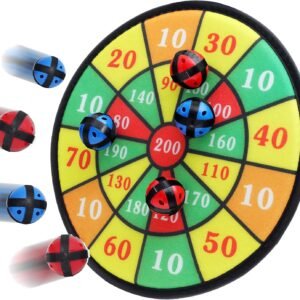 BETTERLINE Kids Dart Board Game with 6 Balls Using Hook-and-Loop Fasteners 11.8