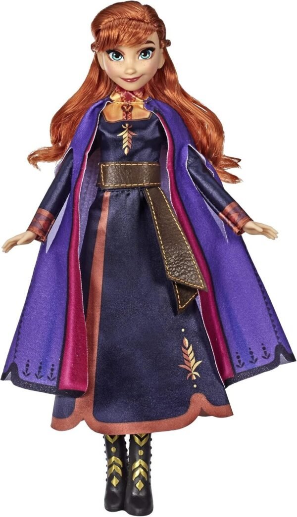Disney Frozen Singing Anna Fashion Doll with Music Wearing A Purple Dress