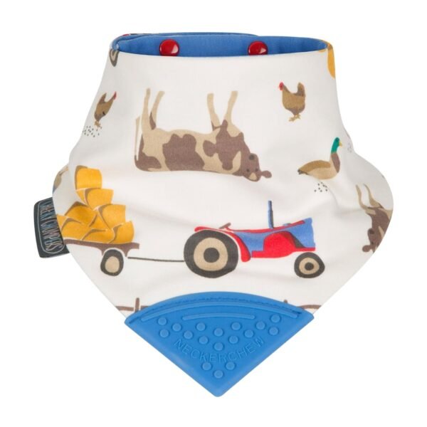 The Original Chewy Teething Bib Exclusive Joules Range Farmer Joules Neckerchew with