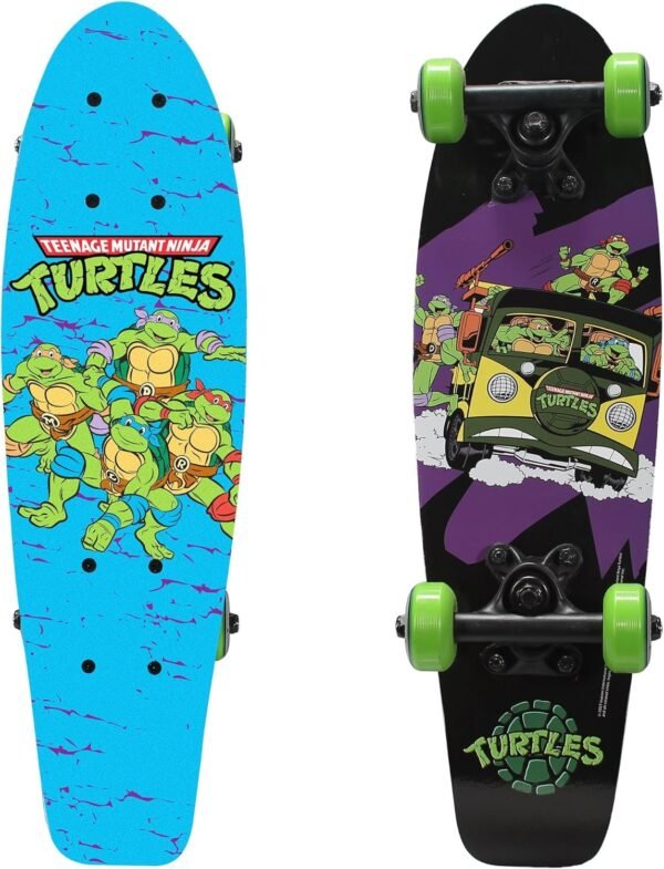 PlayWheels Teenage Mutant Ninja Turtles 21 Wood Cruiser Skateboard, Turtles on the