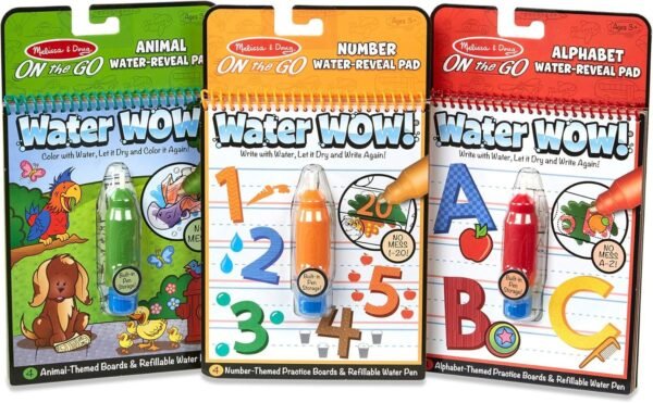 Melissa & Doug Water Wow Bundle - Animals, Alphabet and Numbers