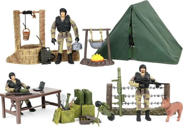 Click N Play Military Campsite 35 Piece Play Set with Accessories.