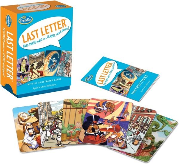 Think Fun Last Letter Card Game Kit Toy Kids Pack