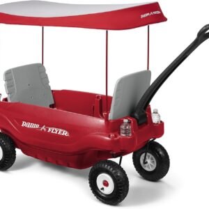 Radio Flyer Deluxe All-Terrain Family Wagon Ride On, Red Kit