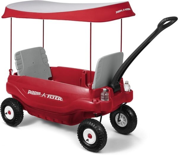 Radio Flyer Deluxe All-Terrain Family Wagon Ride On, Red Kit