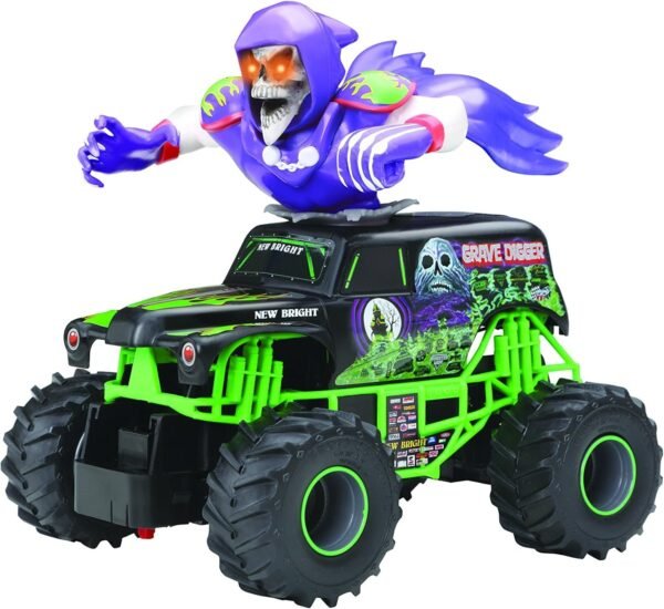 New Bright F/F Monster Jam Bursts Grave Digger RC Vehicle 124 Scale