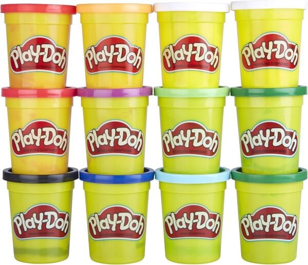 Play-Doh Bulk Winter Colors 12-Pack of Non-Toxic Modeling Compound, 4-Ounce Cans