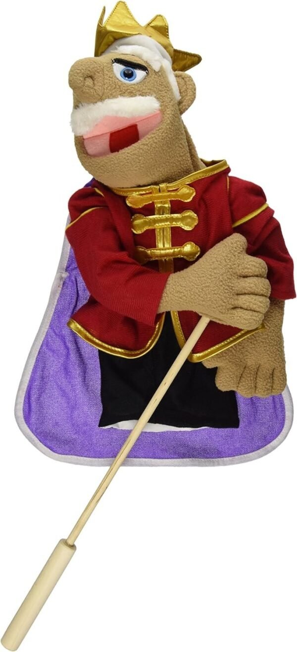 Melissa & Doug King Puppet With Detachable Wooden Rod for Animated Gestures,Medium