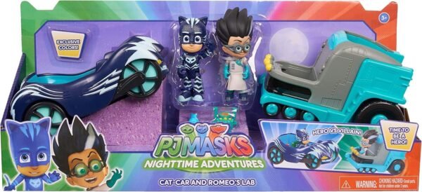 PJ Masks Hero vs. Villain Vehicles- Catboy & Romeo Kit