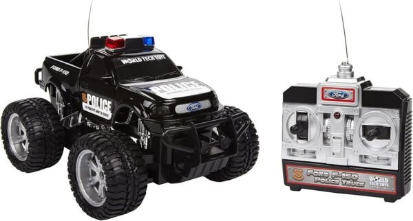 World Tech Toys Ford F-150 Electric RTR RC Police Truck, 124 Scale