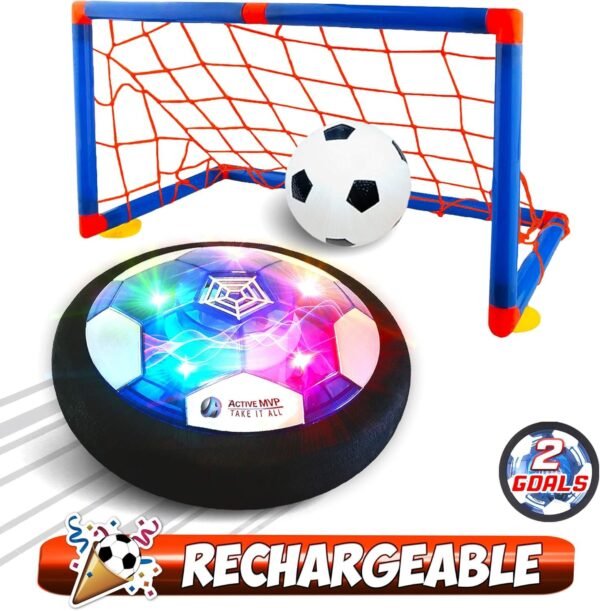ActiveMVP Kids Toys Rechargeable Hover Soccer Ball Set with 2 Goals, Indoor