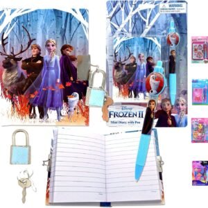 Granshop Disney Frozen 2 Secret Private Mini Diary with Lock, Keys and