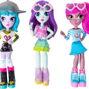 Off the Hook Style Doll 3 Pack, 4 Small Dolls with Mix