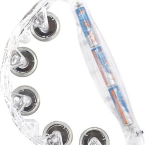 Flashing Panda LED Light-Up Flashing Tambourine, Clear, Multicolor Lights, Large