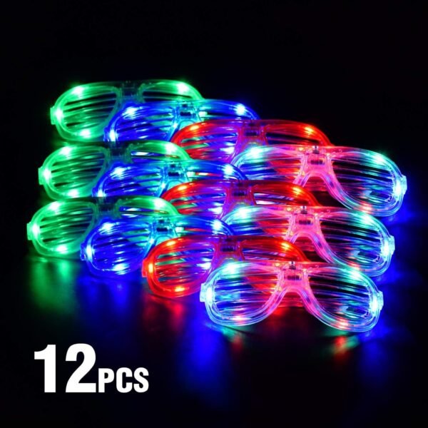 Senhui LED Glow Light Up Glasses Kids & Adult - 12 Pack