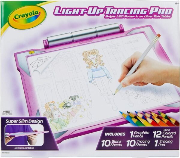 Crayola Light Up Tracing Pad Pink, AMZ Exclusive, At Home Kids Toys,