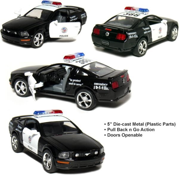 Kinsmart Ford Mustang GT Police 2006 Black & White 1-38 Toywonder, Multicolor