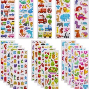 3D Stickers for Kids Toddlers 550+ Vivid Puffy Kids Stickers 24 Different