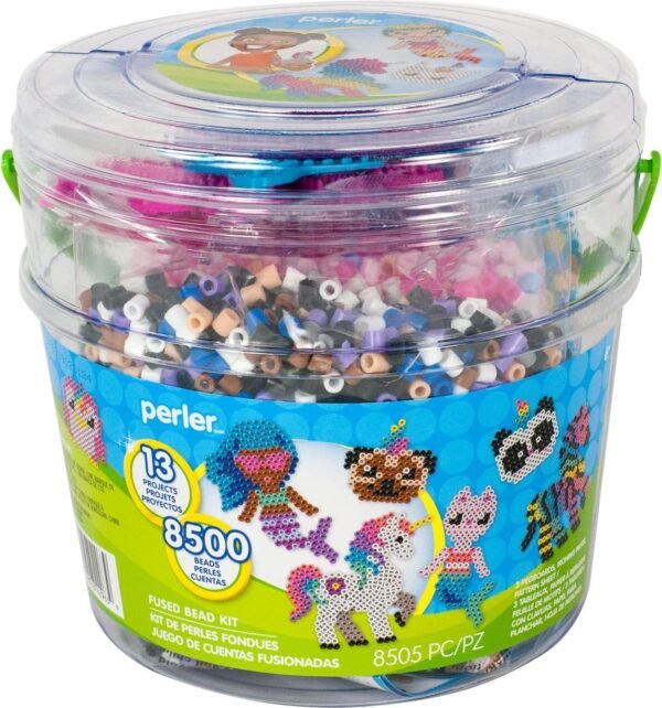 Perler PER8042963 Mystical Creatures Fuse Bead Kit, 8505pc, 13 Patterns, Multicolor