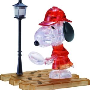 Bepuzzled Original 3D Crystal Jigsaw Puzzle - Detective Snoopy Assembly Brain Teaser,