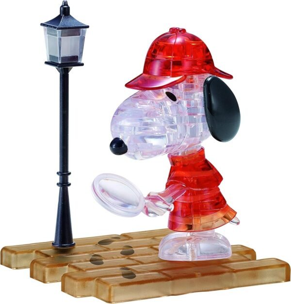 Bepuzzled Original 3D Crystal Jigsaw Puzzle - Detective Snoopy Assembly Brain Teaser,