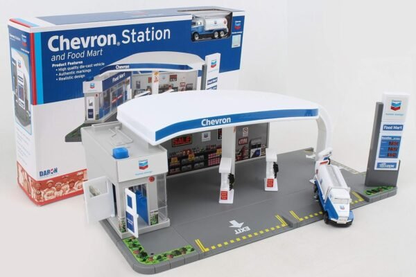 Daron Chevron Gas Station Playset Kit Toy Fun Kids Pack