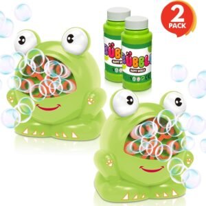 ArtCreativity Frog Bubble Machine Set for Kids - 2 Pack - Includes