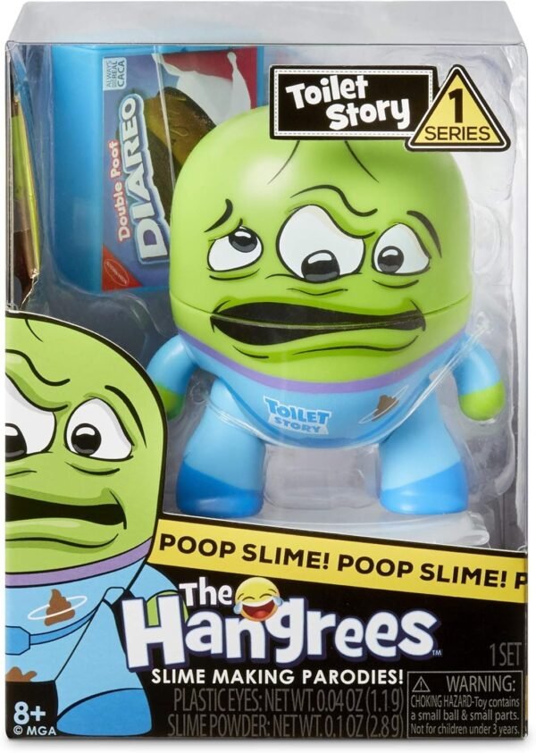 MGA Entertainment The Hangrees Toilet Story Collectible Parody Figure with Slime, Multicolor