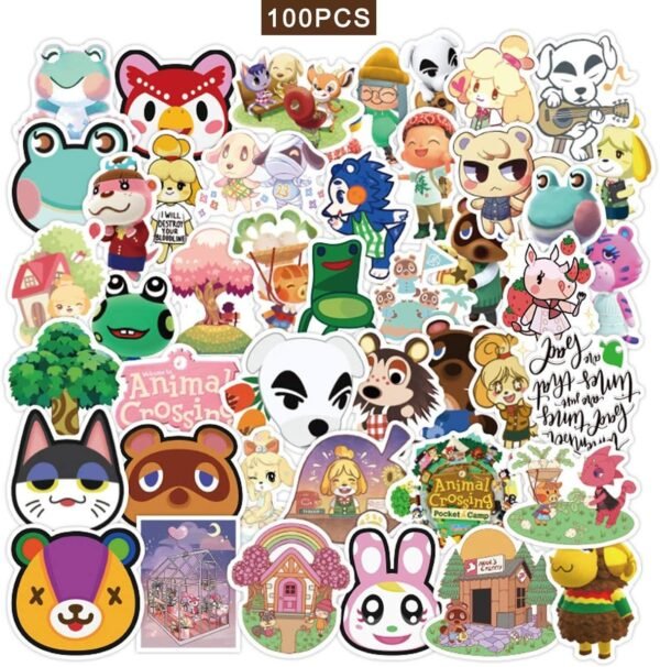 Animal Crossing Stickers 100pcs Vinyl Stickers Cool Stickers for Adults Kids Teens
