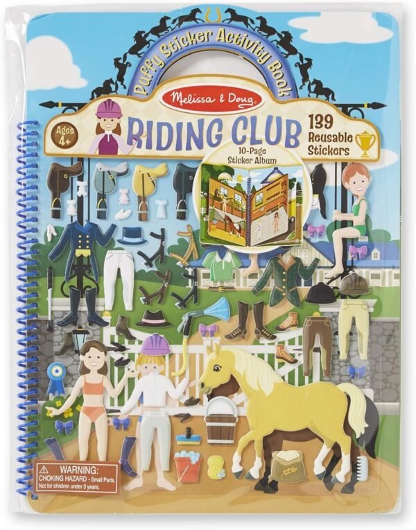 Melissa & Doug Puffy Sticker Activity Book - Riding Club