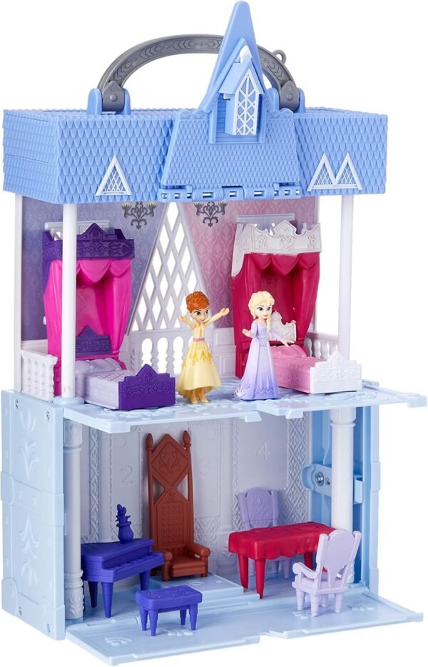 Disney Frozen Pop Adventures Arendelle Castle Playset with Handle, Including Elsa Doll,