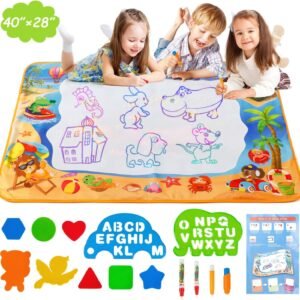 NASHRIO Water Painting Doodle Mat, Educational Drawing Toys for Age 3 4