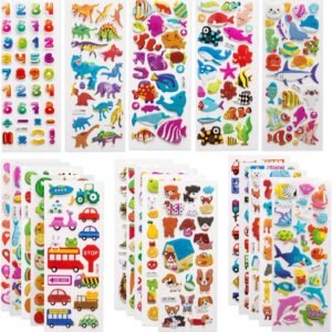 SAVITA 3D Stickers for Kids & Toddlers 500+ Puffy Stickers Variety Pack