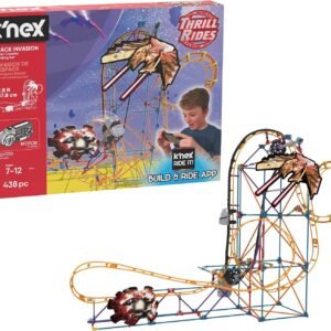 KNEX Thrill Rides Space Invasion Roller Coaster Building Set with Ride It