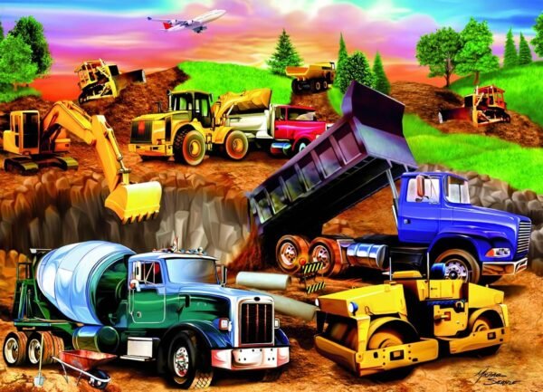 Ravensburger Construction Crowd - 60 Piece Jigsaw Puzzle for Kids Every Piece