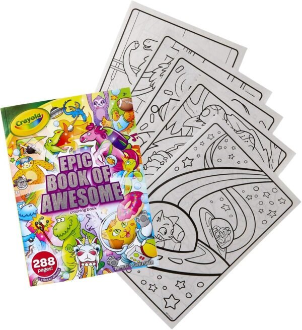 Crayola Epic Book of Awesome, All-in-One Coloring Book Set, 288 Pages, Kids
