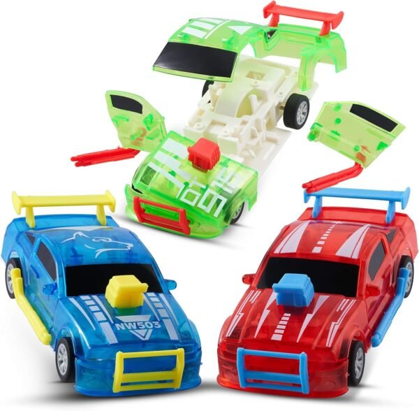CHUCHIK Pull Back Cars Pack of 3 Birthday Toy Car Set, Race