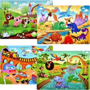 Puzzles for Kids Ages 4-8 Year Old 60 Piece Colorful Wooden Puzzles