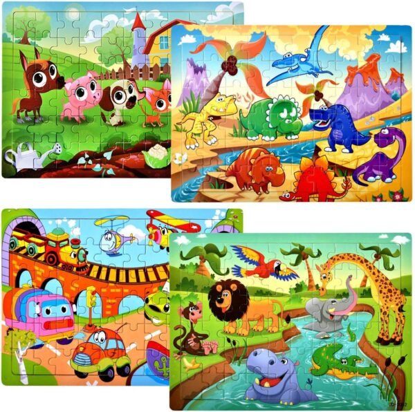 Puzzles for Kids Ages 4-8 Year Old 60 Piece Colorful Wooden Puzzles