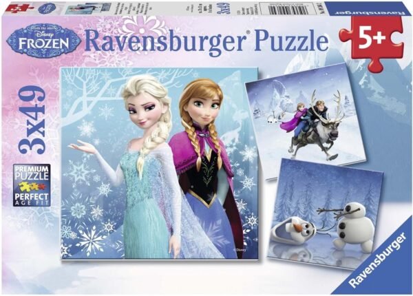 Ravensburger Disney Frozen Winter Adventures Puzzle Box 3 x 49-Piece Jigsaw Puzzles
