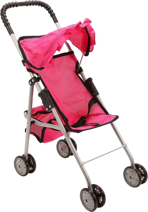 Mommy and Me My First Baby Doll Stroller with Basket, Extra Tall