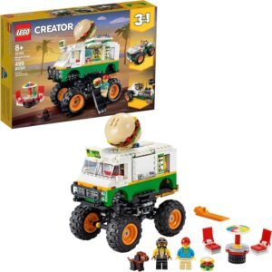 LEGO Creator 3in1 Monster Burger Truck 31104 Building Kit, Cool Buildable Toy