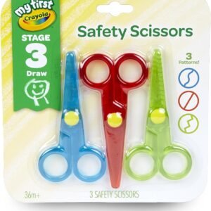 Crayola My First Safety Scissors, Toddler Art Supplies, 3ct Kit