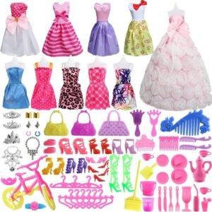 SOTOGO 85 Pieces Doll Clothes and Accessories for 11.5 Inch Girl Doll